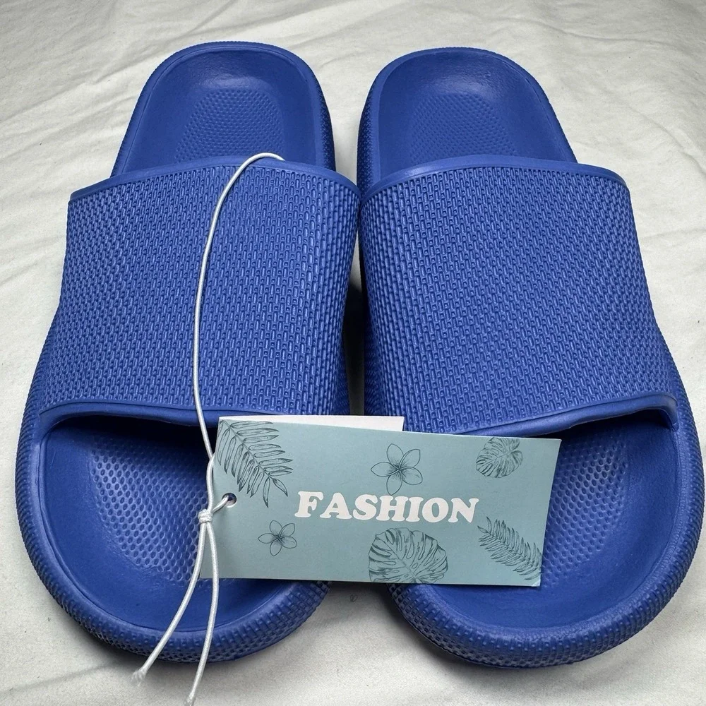Kids Blue Slide Sandals Size 1 US Lightweight Comfort Shower Slides NEW‎